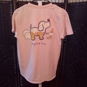 Puppie Love Pink Ice Cream Dog Cherry Sprinkles T-shirt